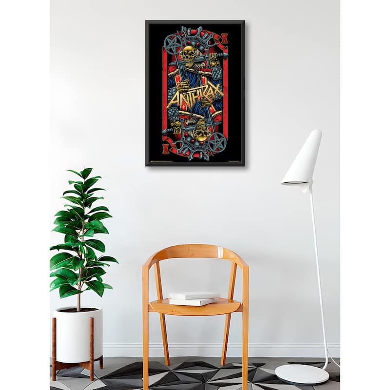 Anthrax - Playing Card  Framed Art Poster - 24 x 36 Inch