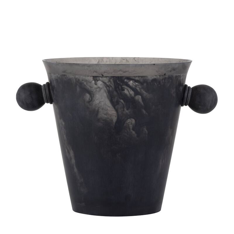 Black Resin Ice Bucket w/Handles