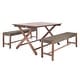 preview thumbnail 3 of 18, SAFAVIEH Outdoor Living Jardin Wood 3-Piece Dining Set, Natural