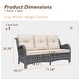 preview thumbnail 30 of 97, Gray Wicker Rattan Outdoor Patio Furniture Set Swivel Chair with Cushion