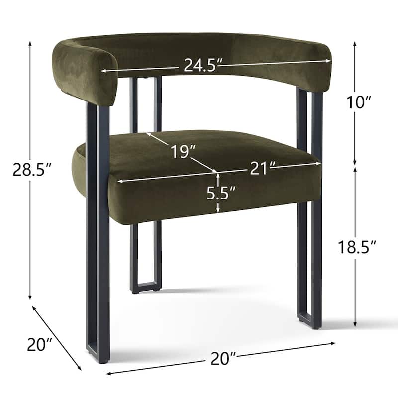 Upholstered Velvet Armchair (Set of 2)