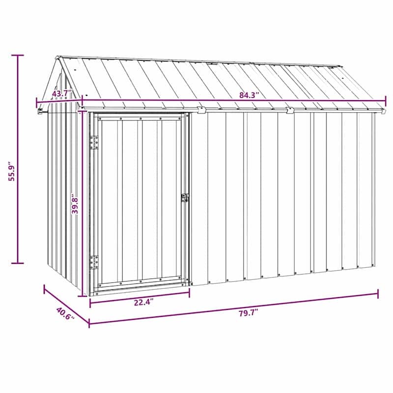 vidaXL Bird Cage Anthracite Galvanized steel