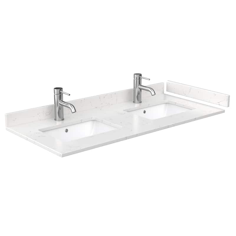 Avery 48 Inch Double Vanity, Cultured Marble Top