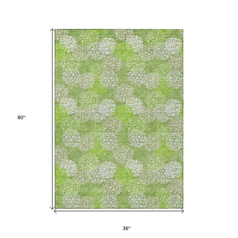 HomeRoots Polka Dot Transitional Rectangle Outdoor Rug