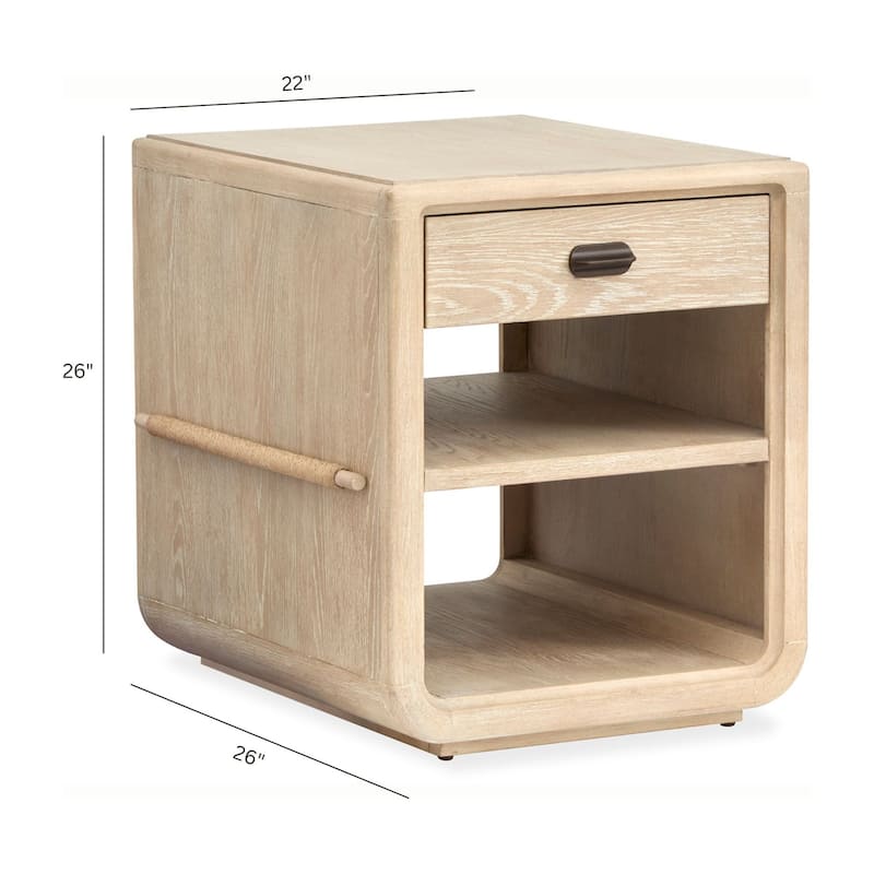 Salt Life Home Sunset Cove Sanibel Brown Chairside End Table - 22''W x 26''D x 26''H