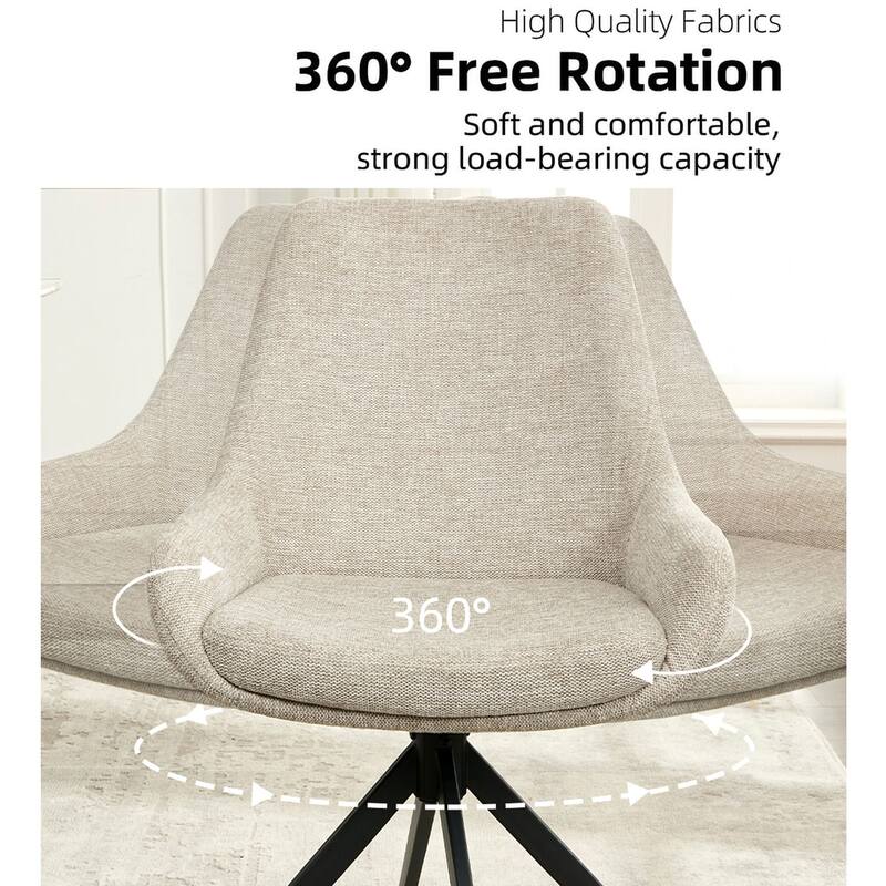 Swivel Dining Chairs,Mid Century Modern Dining Room Chairs with Metal Frame (one chair)