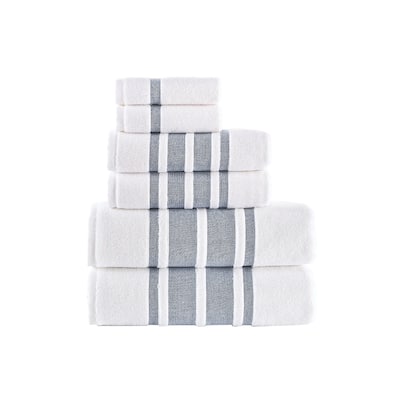 Brooks Brothers Contrast Border 6 pcs Towel Set