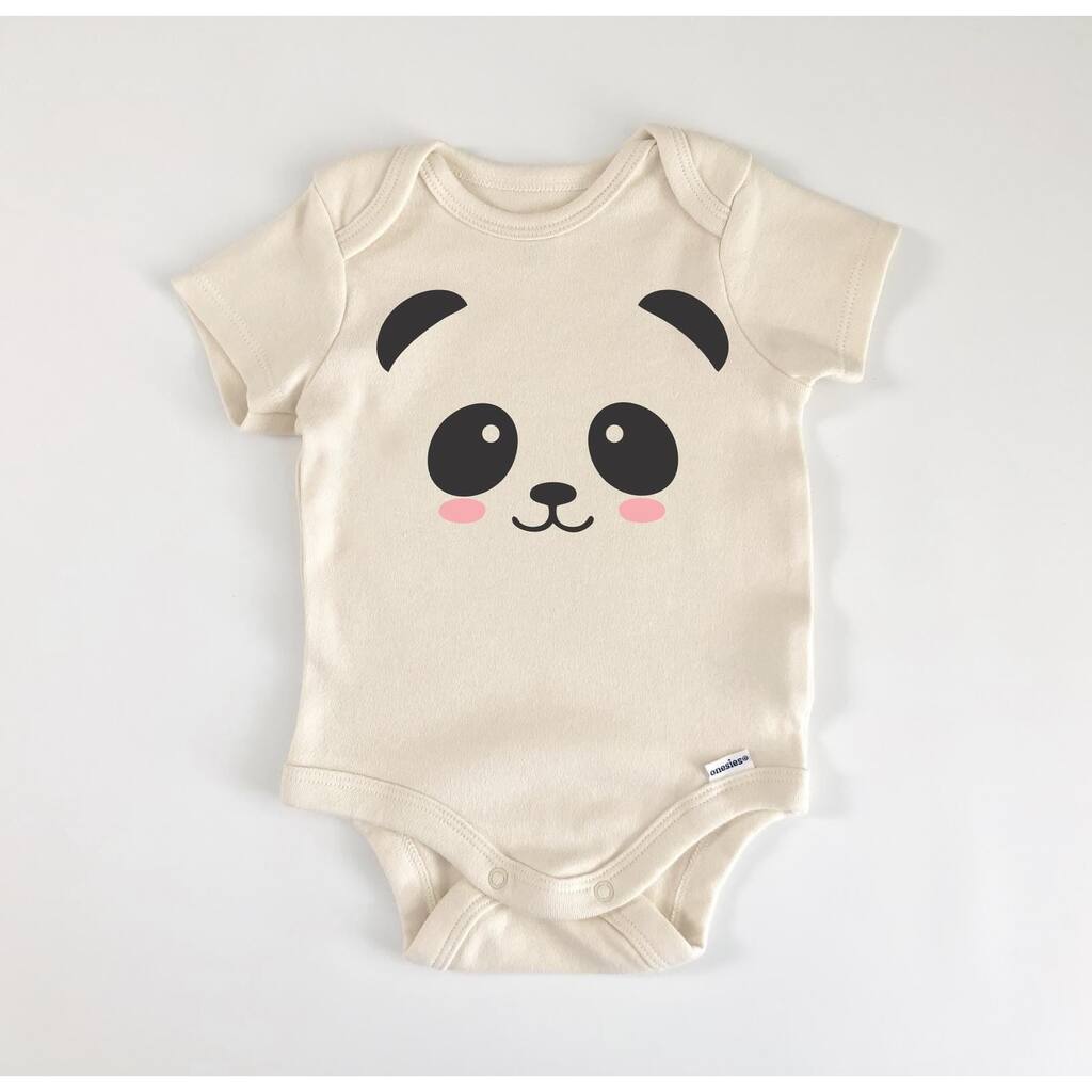 Panda Face - Baby Boy Girl Clothes Infant Bodysuit Funny Cute Newborn
