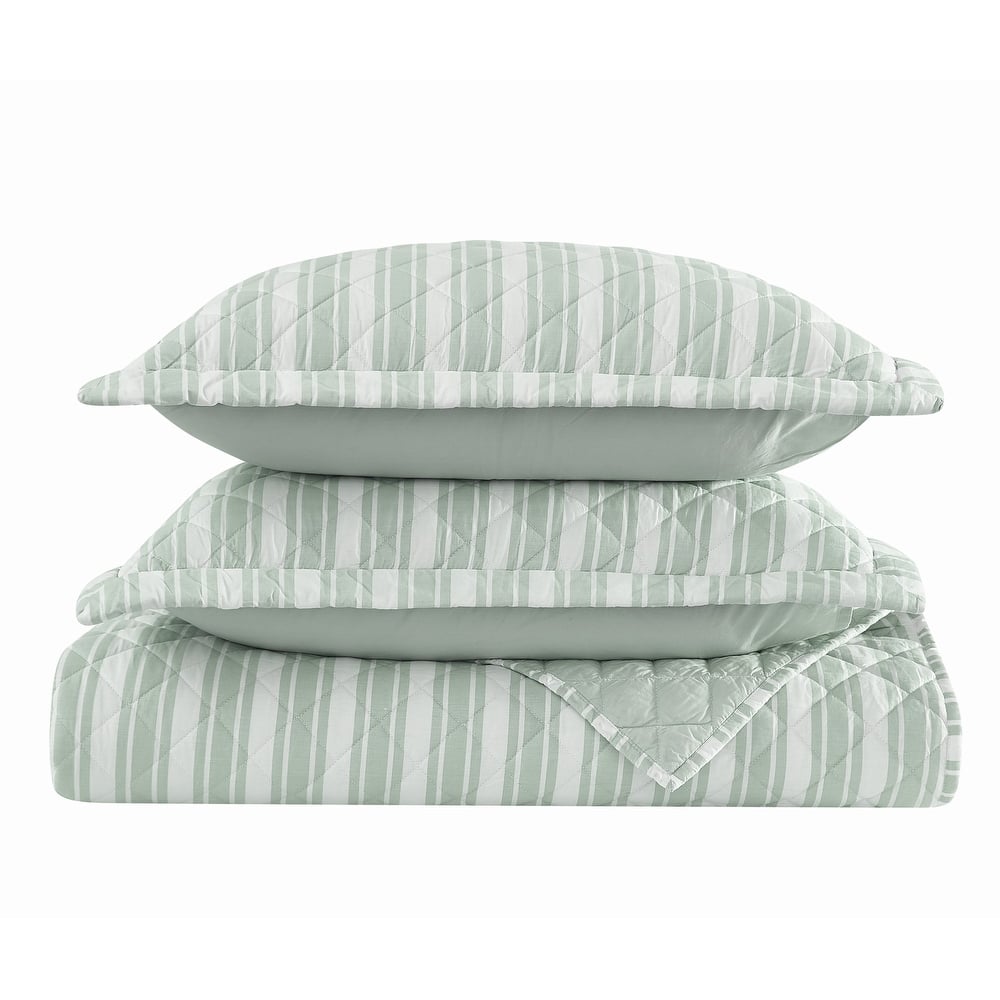 The Farmhouse by Rachel Ashwell Wide Ticking Stripe 3 Piece Quilt Set