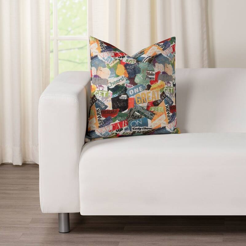 Siscovers Clippings Decoupaged Print Throw Pillow