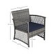 preview thumbnail 38 of 46, Madison Outdoor 4-Piece Rattan Patio Furniture Chat Set with Cushions
