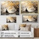 preview thumbnail 4 of 6, Designart "Grey And Yellow Buddhism Enlightened Path II" Spiritual Wall Art Living Room