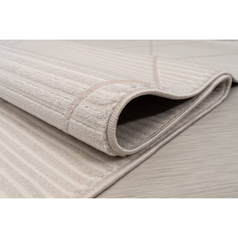 Ladole Rugs Geometric Soft Durable Home Decor Indoor Cream Area Rug