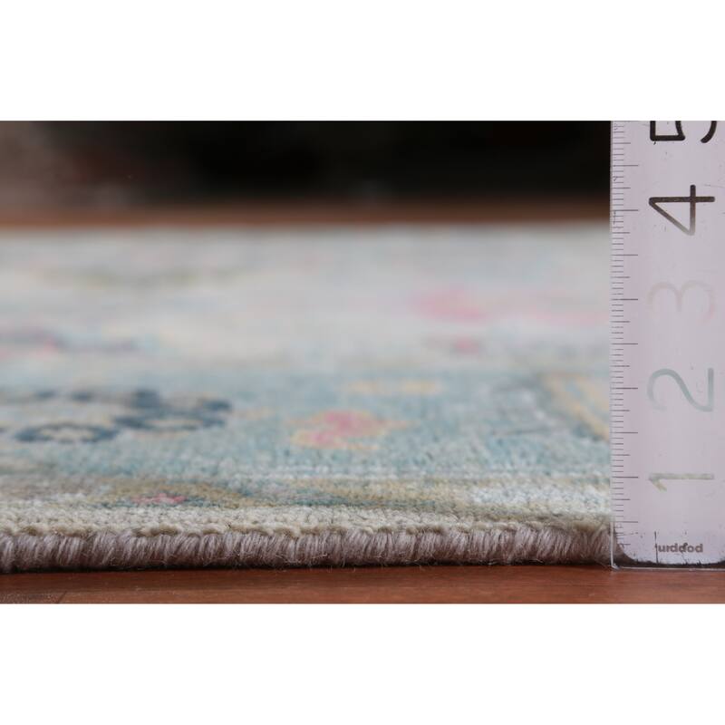 Hand Knotted Oriental 100% Wool Carpet Transitional All-Over Greys & Charcoal Oushak Area Rug - 10' 0'' X 8' 0''