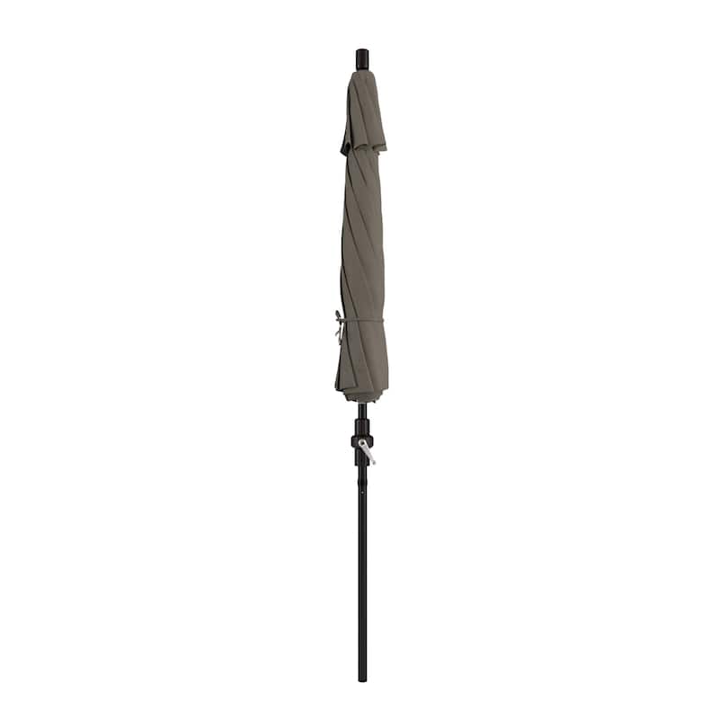 California Umbrella 9' Rd Golden State Series Patio Umbrella Bronze Aluminum Frame Crank Lift Collar Tilt Sunbrella