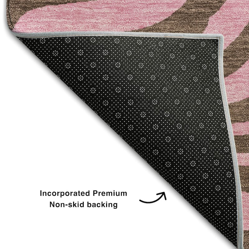 Premium Washable Super Soft Modern Zebra Print Mayfield Rug
