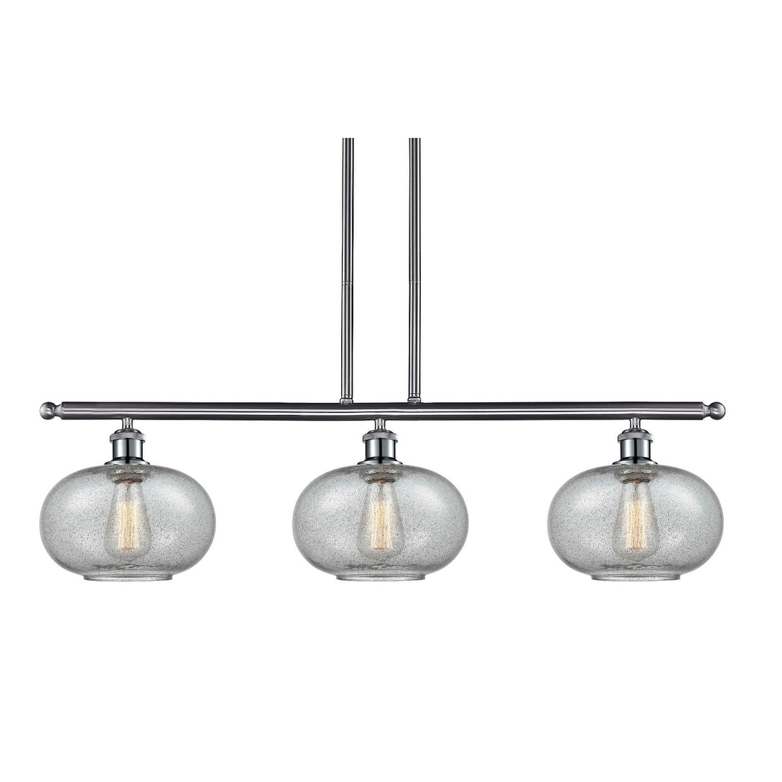 Innovations Lighting 516-3I Gorham  Gorham 3 Light 36" Wide Linear Chandelier (Brushed Satin Nickel / Charcoal) - Chandeliers For Bedrooms by Overstock.com