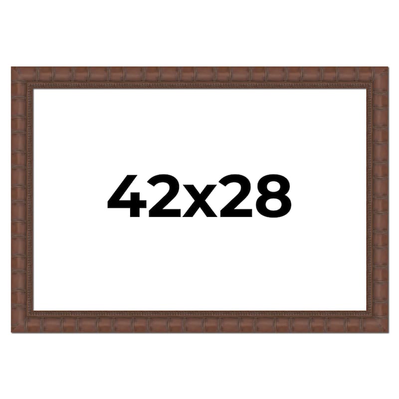 42x28 Frame Pewter Solid Wood Picture Frame Width 1.625 Inches | Interior Frame Depth 0.6875 Inches