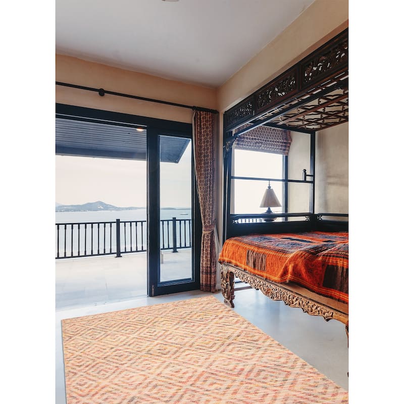 ECARPETGALLERY Braid weave Sienna Copper Wool Rug - 5'2 x 8'2