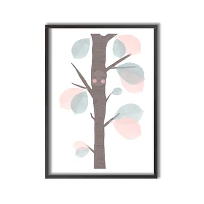 Kids Framed Art Print Little Tree by Treechild - Multi-Color