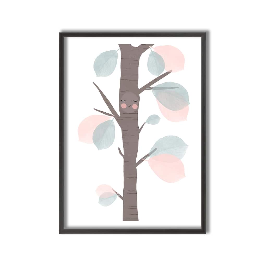 Kids Framed Art Print Little Tree by Treechild - Multi-Color