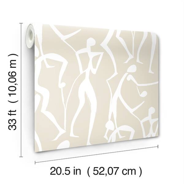 York Wallcoverings Joyful Dancers Nude Wallpaper