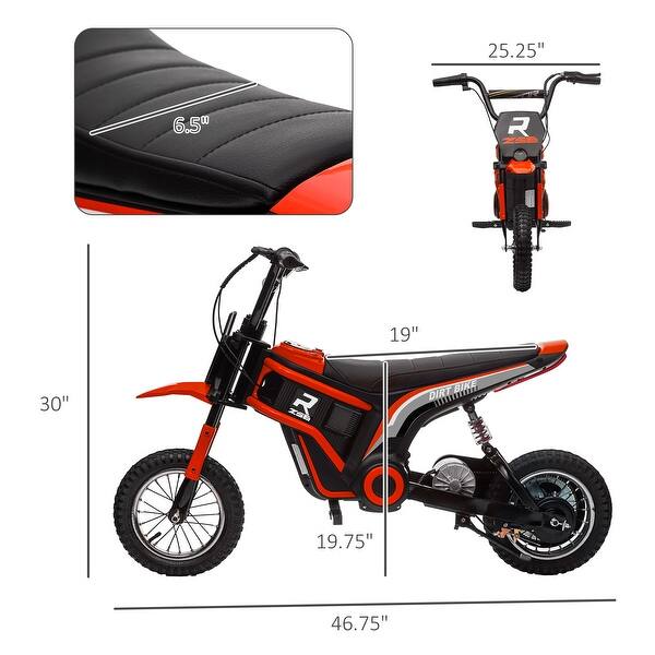 dimension image slide 1 of 3, 24V 350W Off-Road Electric Motorcycle
