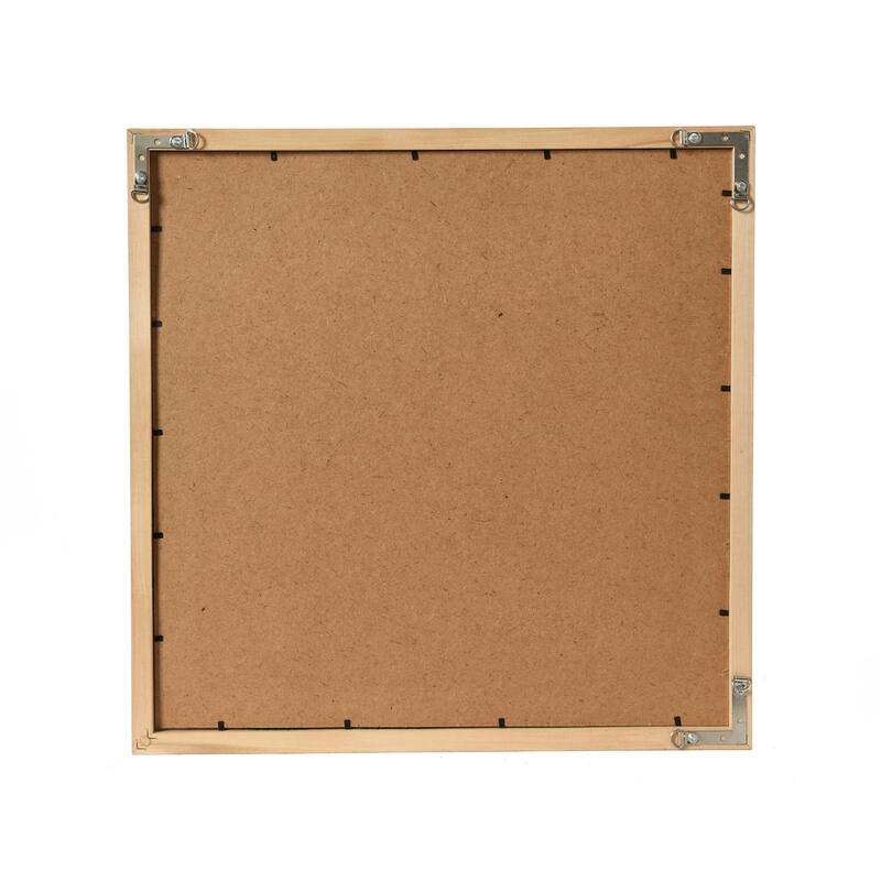 18" Square Abstract Embroidery in Wood Frame