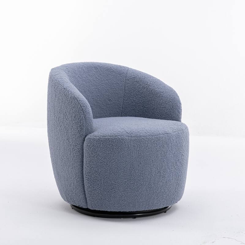 Teddy Fabric Swivel Accent Armchair Barrel Chair