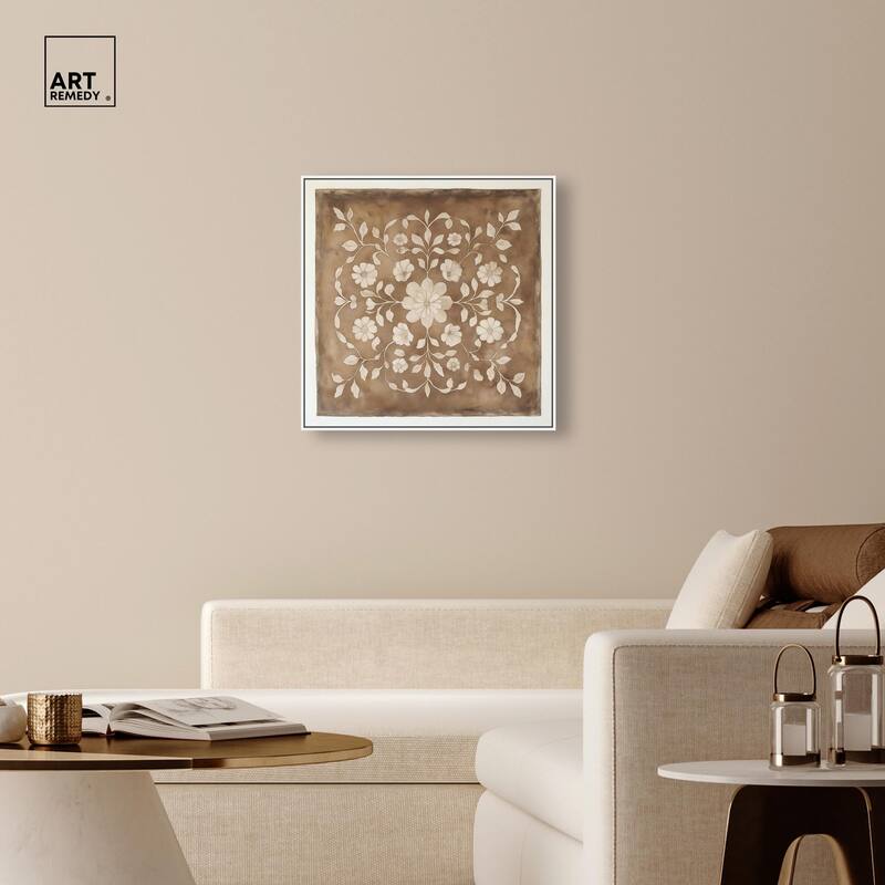 Floral Mandala Canvas by Art Remedy