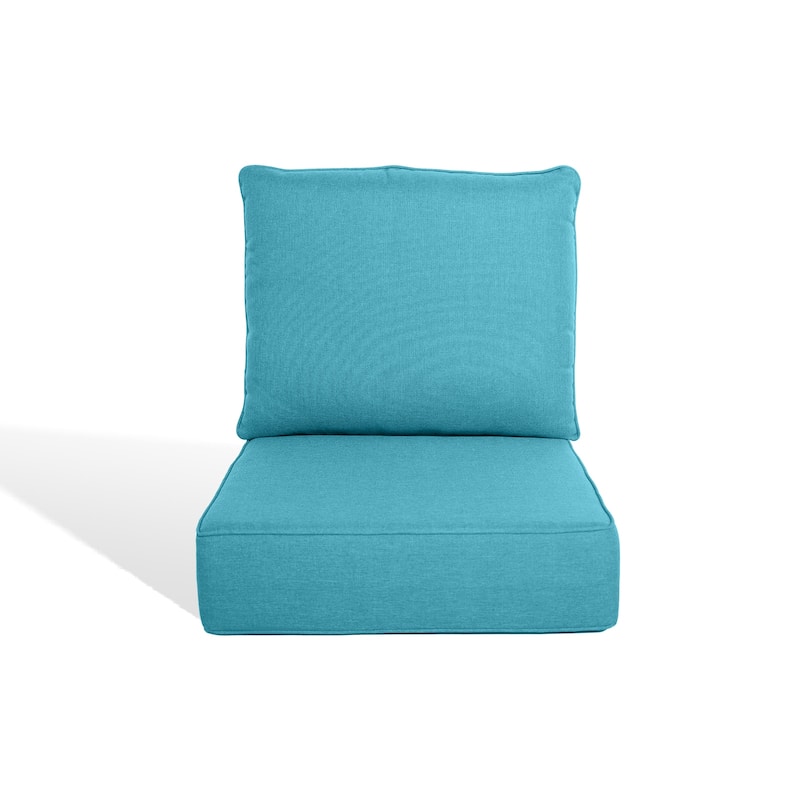 Pocassy 22"x24"x6" Inch Thick Cushions Pillows Indoor Outdoor Cushion - Light Blue Cushion