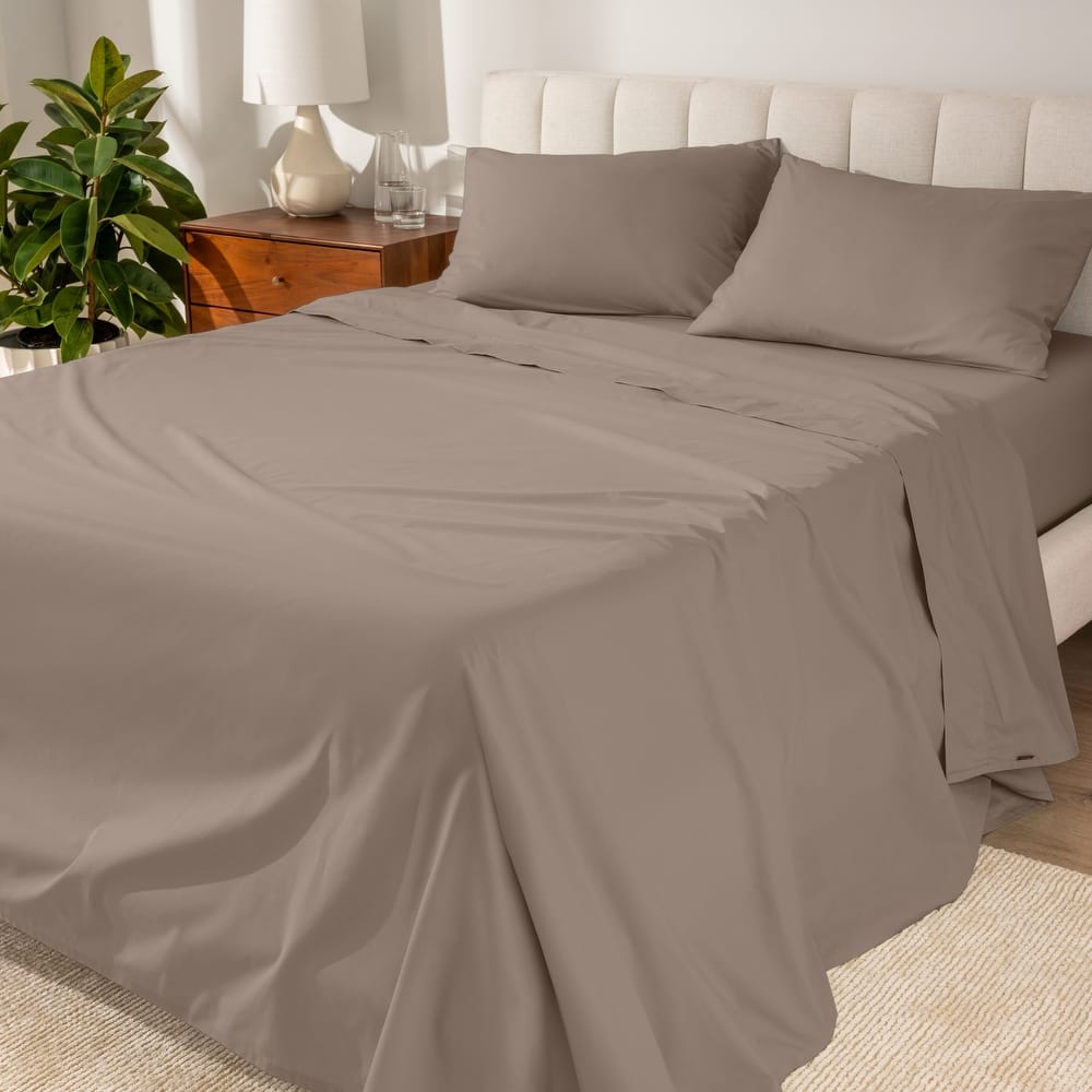 Bare Home Organic Cotton Sheet Set - Crisp Percale Weave