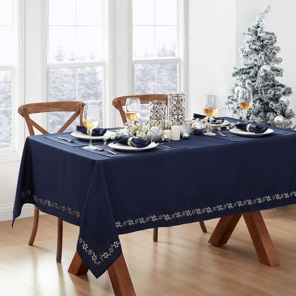 slide 2 of 5, Snowflake Laser Cut Tablecloth