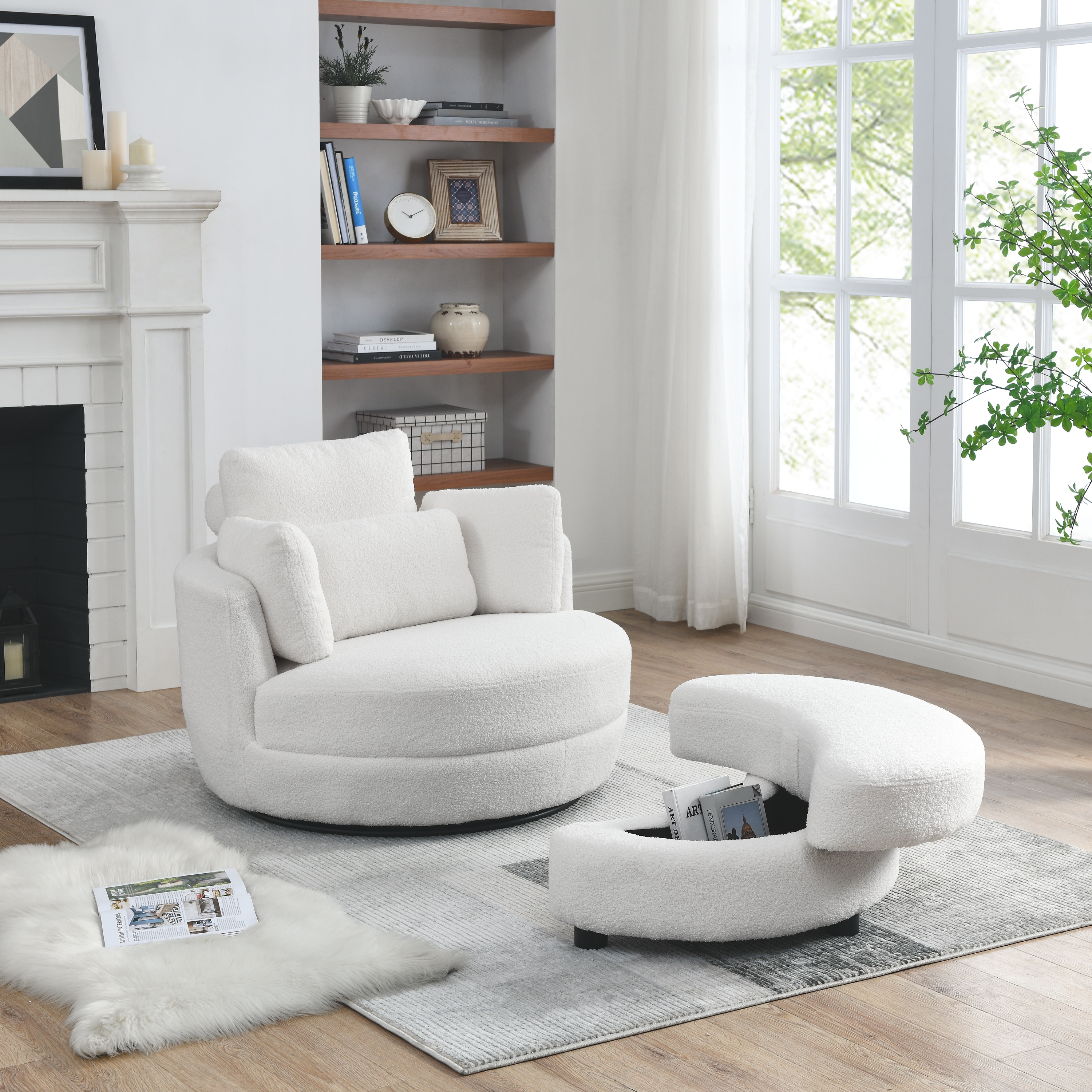 Swivel round cuddle online chair