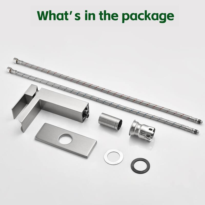 Topcraft Single Handle Waterfall Bathroom Faucet with Baseplate