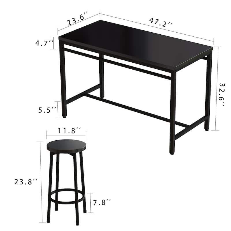 5-Piece Kitchen Counter Height Table Set