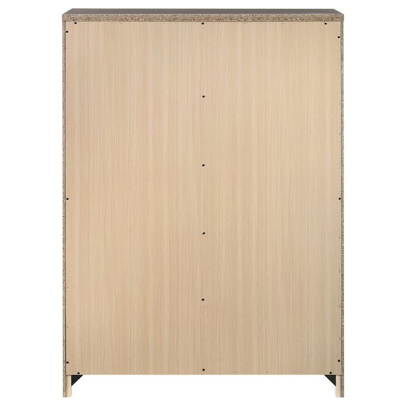 Baker Farmhouse Wood 5-drawer Bedroom Chest Light Taupe