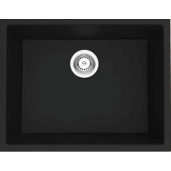 American Imaginations 23in. W CSA Approved Black Granite Composite Kitchen Sink With 1 Bowl
