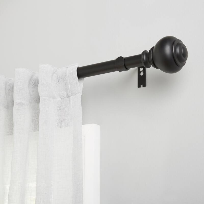 Lauren Ralph Lauren Markel 1" Adjustable Window Curtain Rod and Finial Set