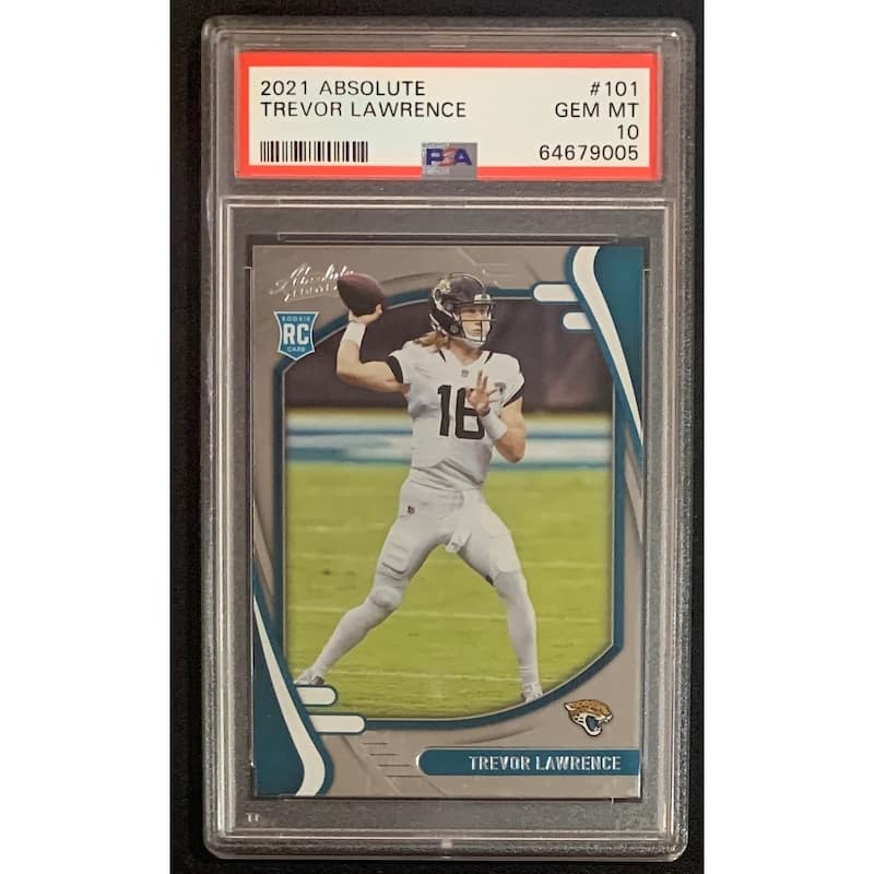 Trevor Lawrence 2021 Panini Absolute Football Rookie Card RC #101 Graded PSA 10 - 8'6" x 11'6"
