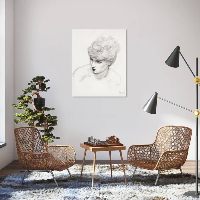 Wynwood Studio Canvas Classic Love s Wayfaring - Sir Edward Burne Jones Black and Traditional Wall Art Canvas Print - 36 x 30