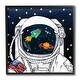 Stupell US Astronaut Suit Space Galaxy Reflection Framed Wall Art ...