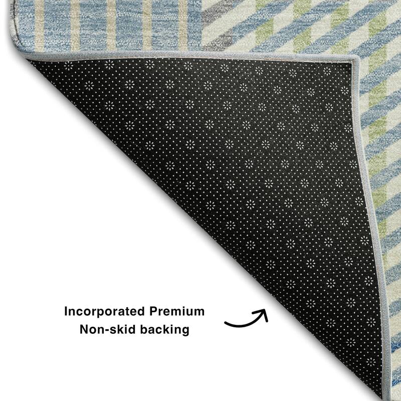 Premium Washable Super Soft Modern Plaid Mayfield Rug