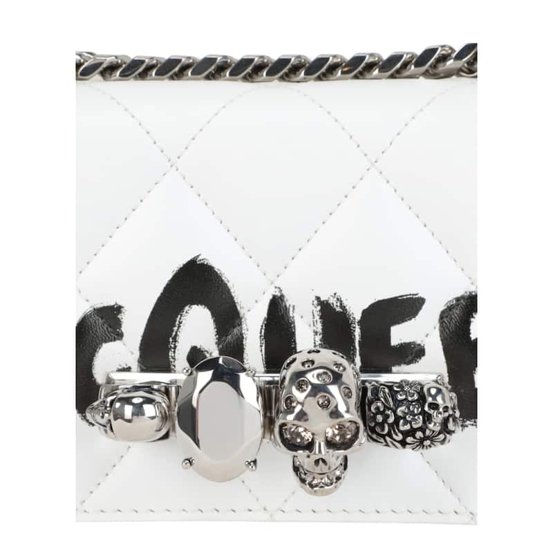 Alexander McQueen Mini Graffiti Jeweled Shoulder Bag