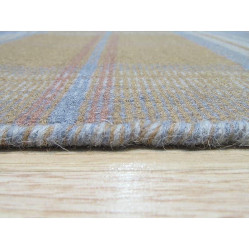 Home Decor EORC Hand-Knotted Wool Florida Rug Elegant Gold Area Rug for Living Room, Bedroom, Office, & Home Décor Timeless