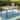 MAISON ARTS Outdoor/Indoor Rectangular Metal Teak-Color Dining Table
