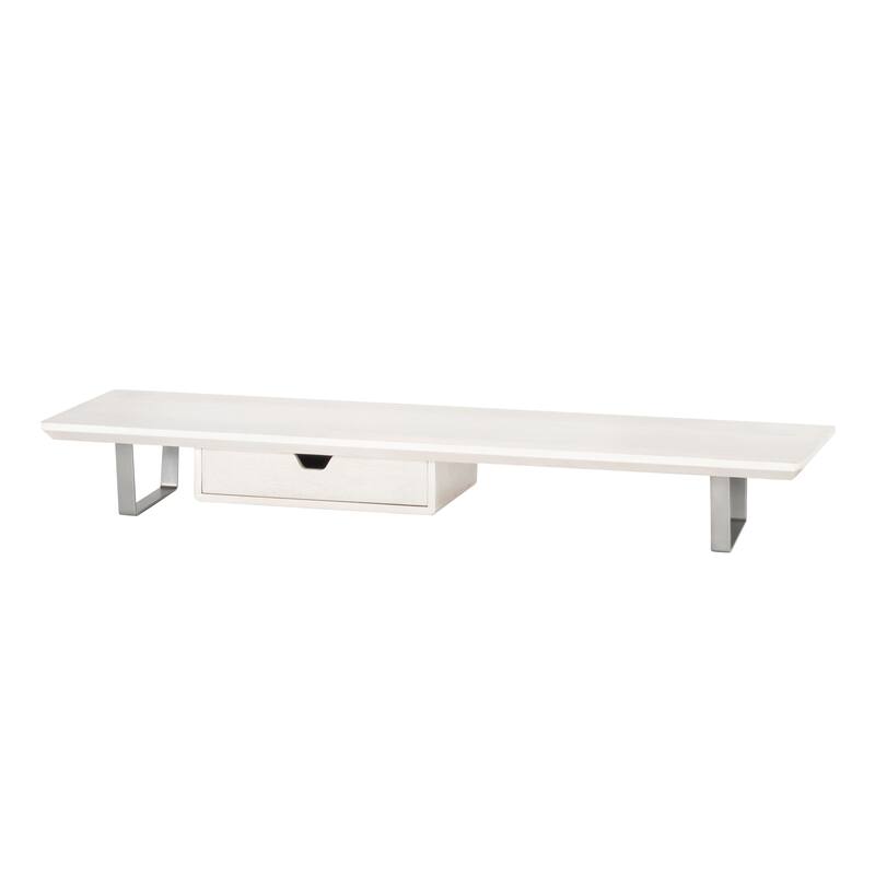 Jani Wood Monitor Stand Riser Desk - Ergonomic Design Stand, Desktop Organizer Table for Home, Office Workspace, Gaming Desk