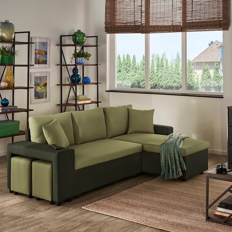 Lorca 2-tone Convertible Sofa with Storage by iNSPIRE Q Modern