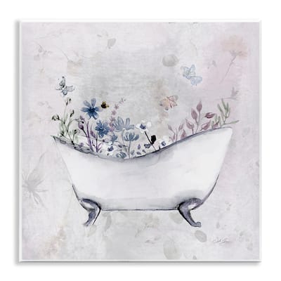 Stupell Delicate Bath with Botanics Wall Plaque Art Design By Stella Chang