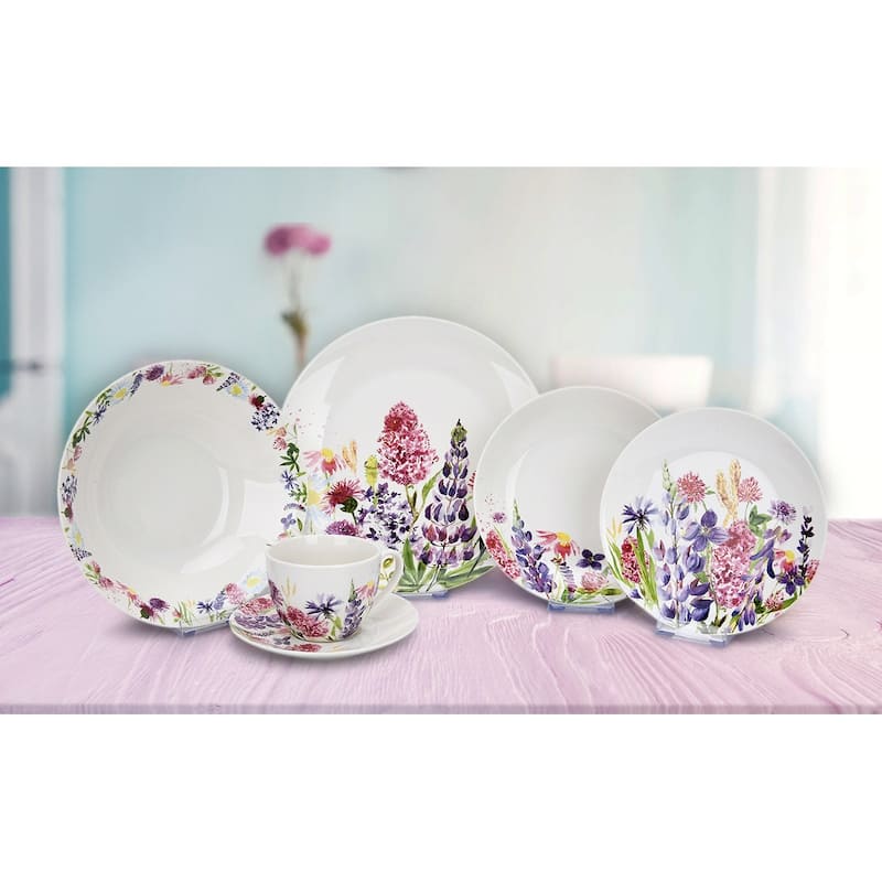 STP Goods 9" Lavender Meadow Bone China Large Bowl